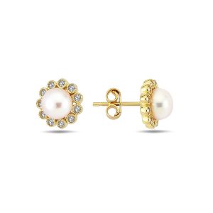 10K Gold Gemstone Earrings EB1018