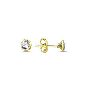 10K CZ Gold Stud Earrings EB1131