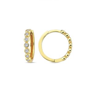 10K Gold Huggie Earrings EE0958